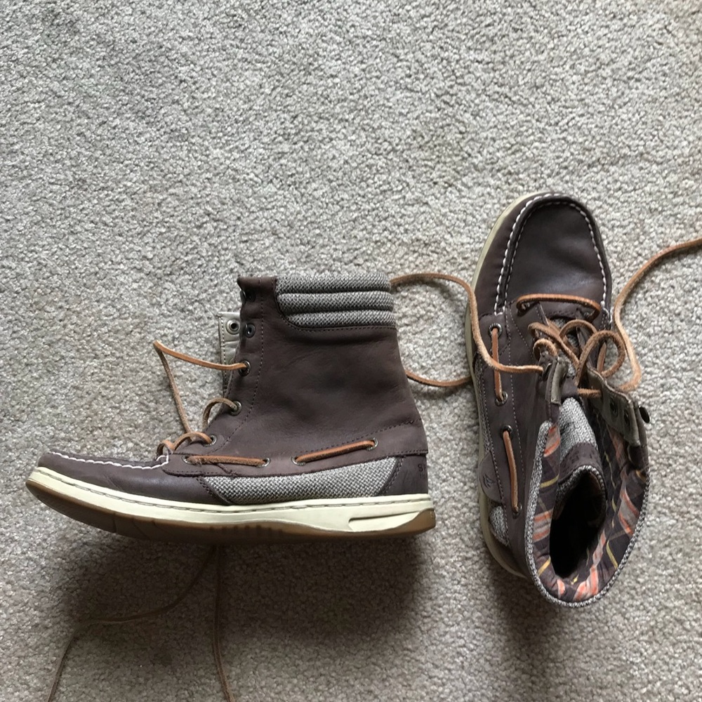 Sperry brown hikerfish boots size 7